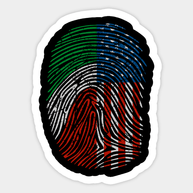 Mexican American Fingerprint Sticker by GR-ART